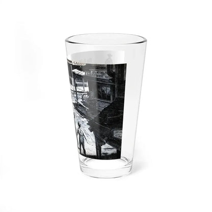 The Bullet That Two-Gun Bill Hart Shot, Bluebook for Men, June 1955 (Magazine Illustration) Pint Glass 16oz - Go Mug Yourself