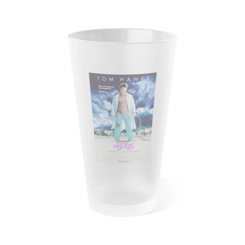 THE 'BURBS 1989 Movie Poster - Frosted Pint Glass 16oz-Go Mug Yourself