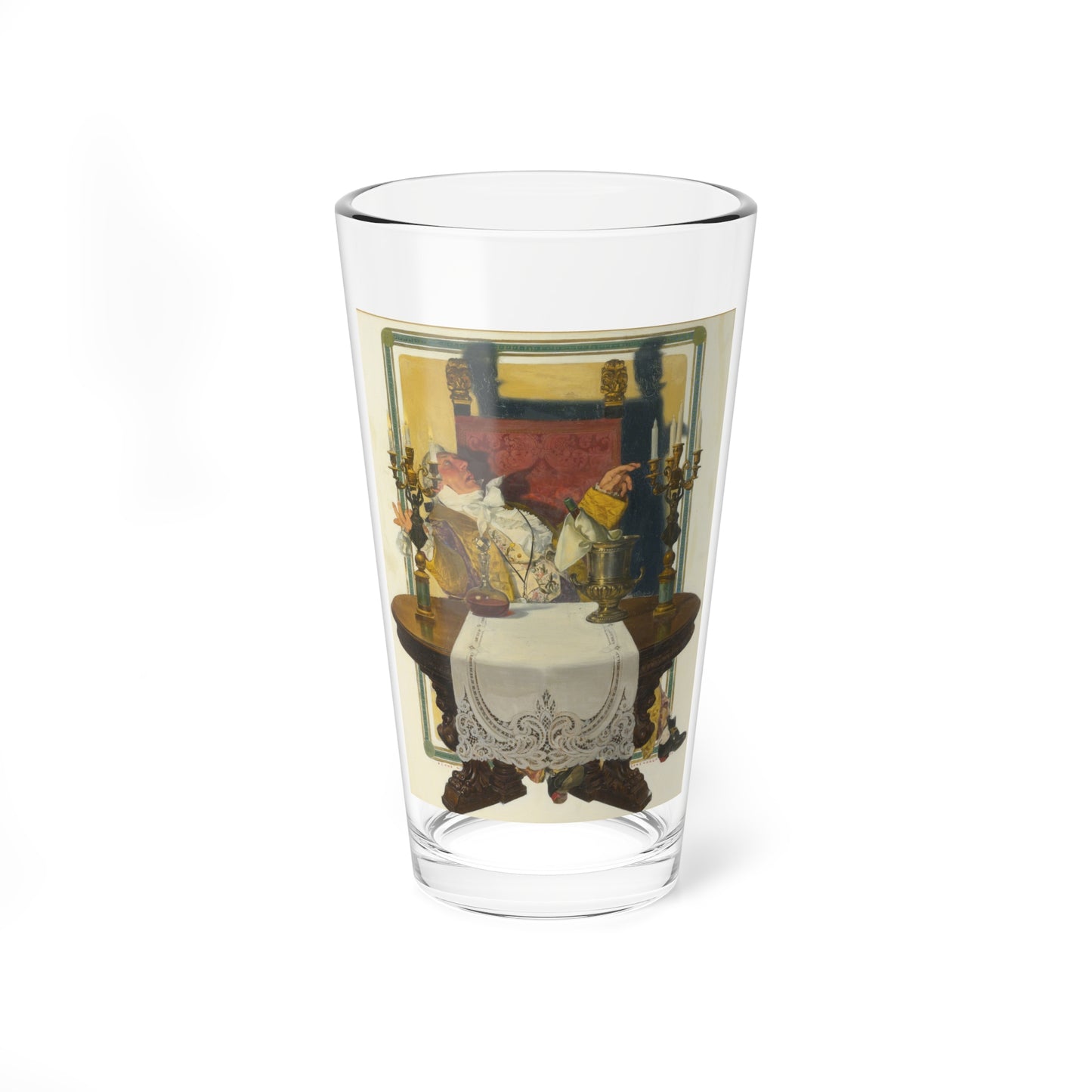 The Burgrave's Farewell, 1904 (Magazine Illustration) Pint Glass 16oz-16oz-Go Mug Yourself