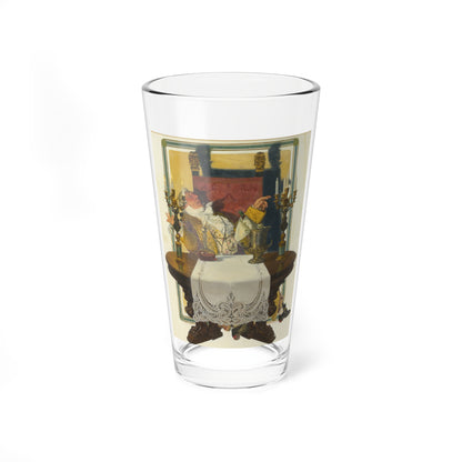 The Burgrave's Farewell, 1904 (Magazine Illustration) Pint Glass 16oz-16oz-Go Mug Yourself