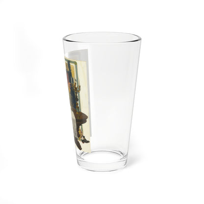 The Burgrave's Farewell, 1904 (Magazine Illustration) Pint Glass 16oz-Go Mug Yourself