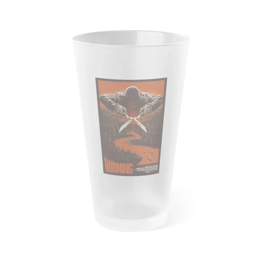 THE BURNING (MONDO) 1981 Movie Poster - Frosted Pint Glass 16oz Default Title - Go Mug Yourself