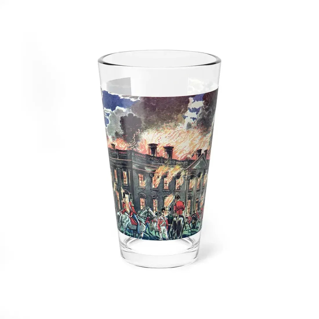The Burning of the White House, This Week Magazine, January 19, 1964 (Magazine Illustration) Pint Glass 16oz 16oz - Go Mug Yourself