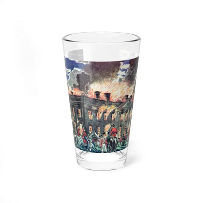 The Burning of the White House, This Week Magazine, January 19, 1964 (Magazine Illustration) Pint Glass 16oz 16oz - Go Mug Yourself