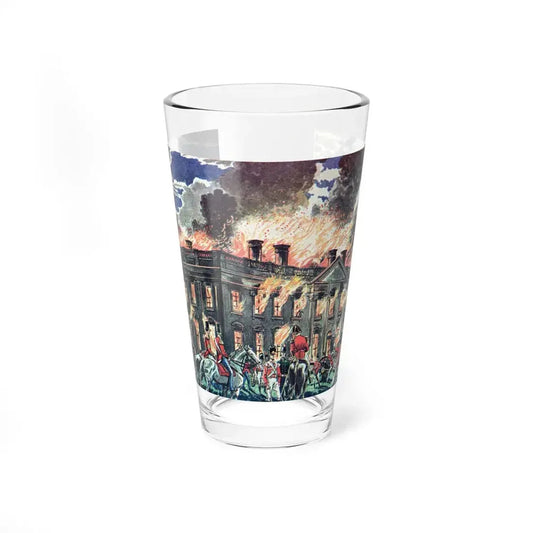 The Burning of the White House, This Week Magazine, January 19, 1964 (Magazine Illustration) Pint Glass 16oz 16oz - Go Mug Yourself
