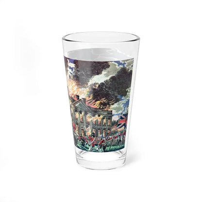 The Burning of the White House, This Week Magazine, January 19, 1964 (Magazine Illustration) Pint Glass 16oz - Go Mug Yourself