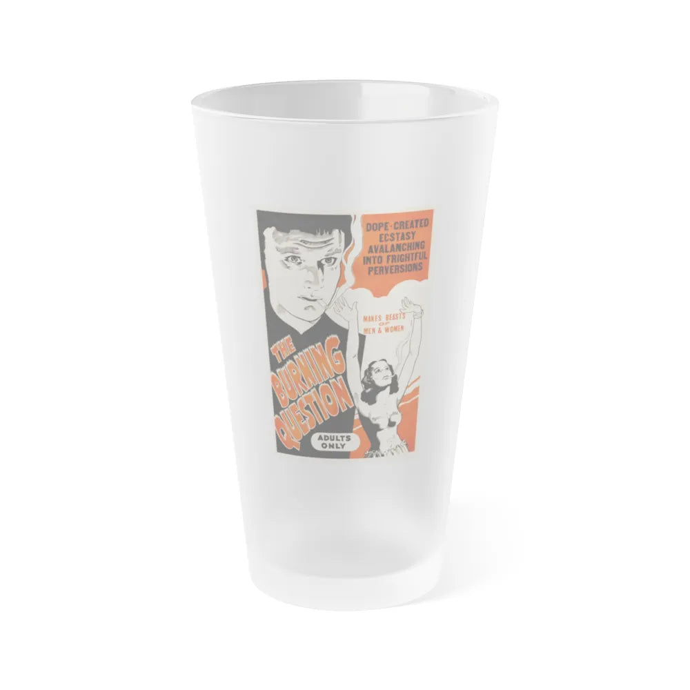 THE BURNING QUESTION (REEFER MADNESS) 1936 Movie Poster - Frosted Pint Glass 16oz-Go Mug Yourself