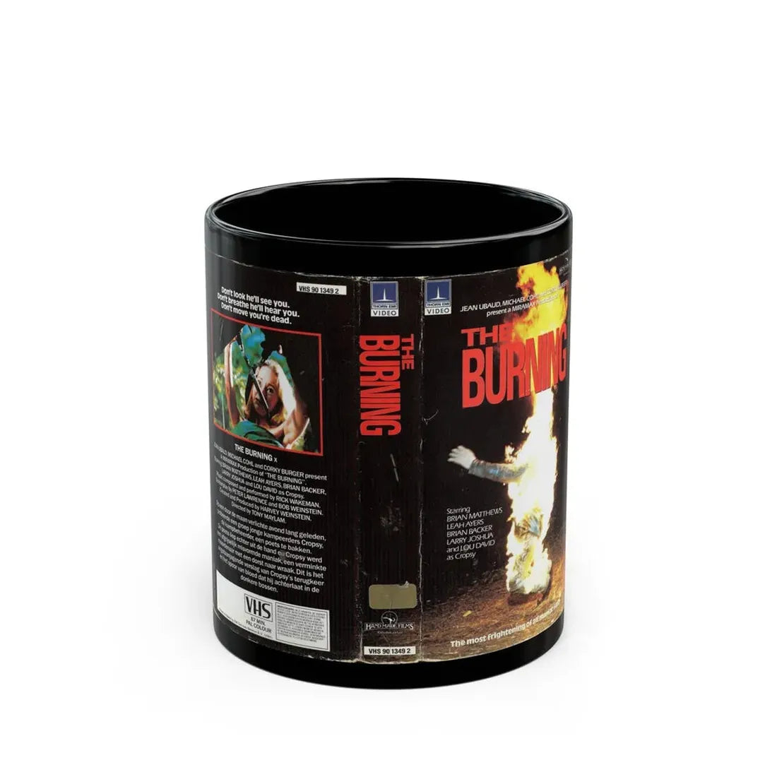 THE BURNING THORN EMI VIDEO (VHS COVER) - Black Coffee Mug 11oz - Go Mug Yourself