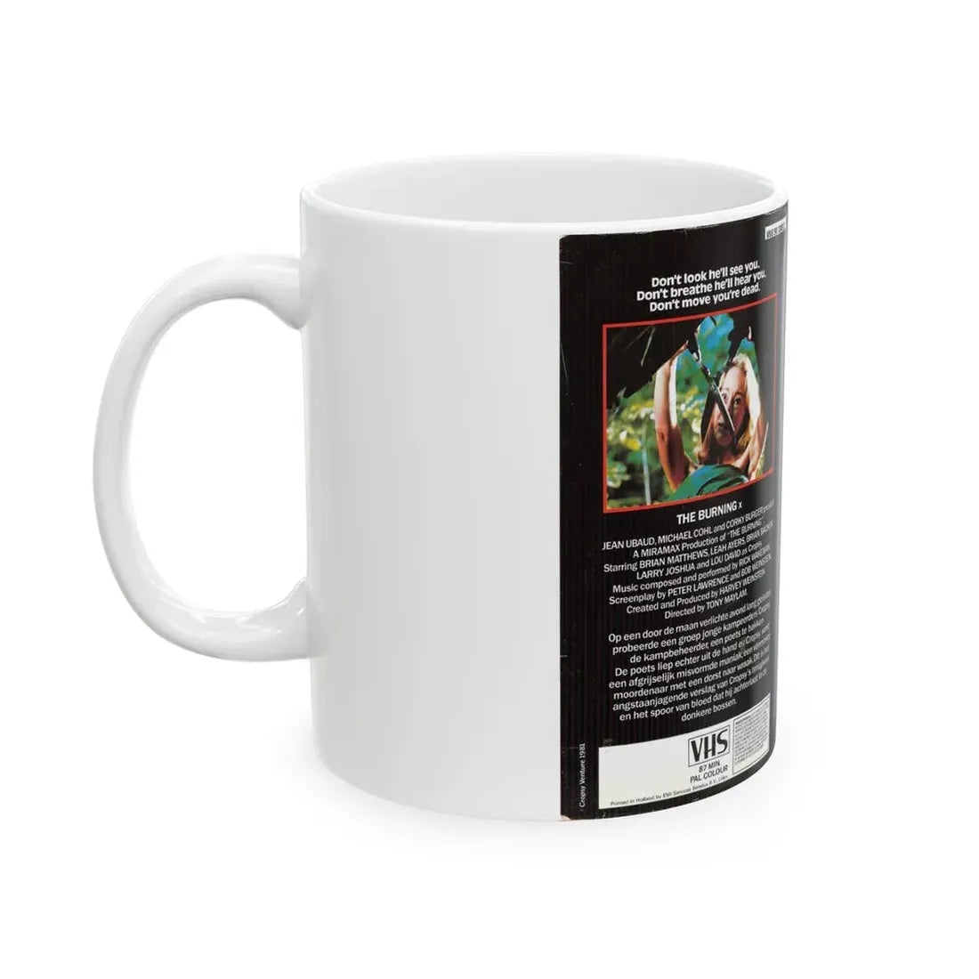 THE BURNING THORN EMI VIDEO (VHS COVER) - White Coffee Mug - Go Mug Yourself