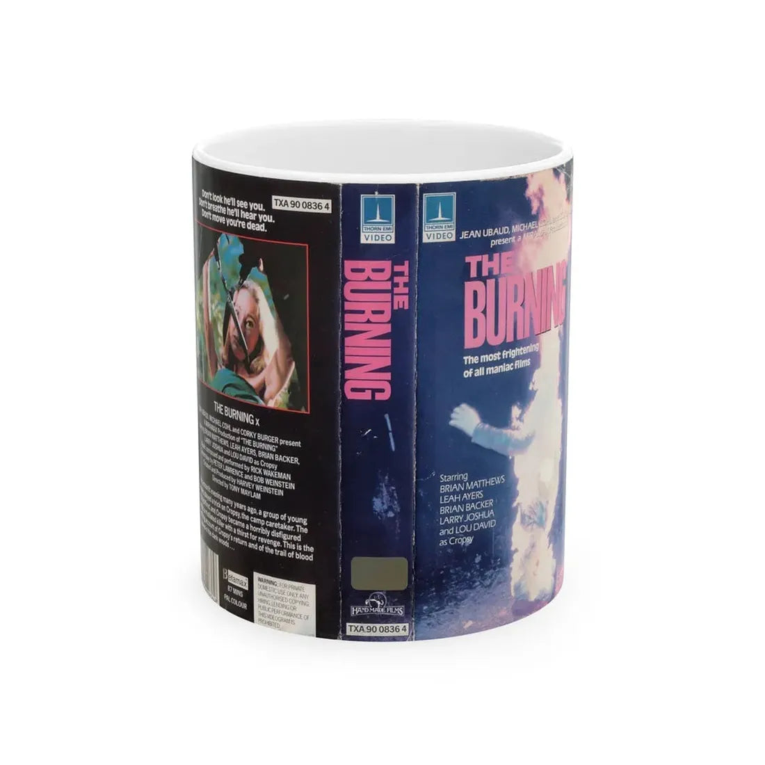 THE BURNING (VHS COVER) - White Coffee Mug 11oz - Go Mug Yourself