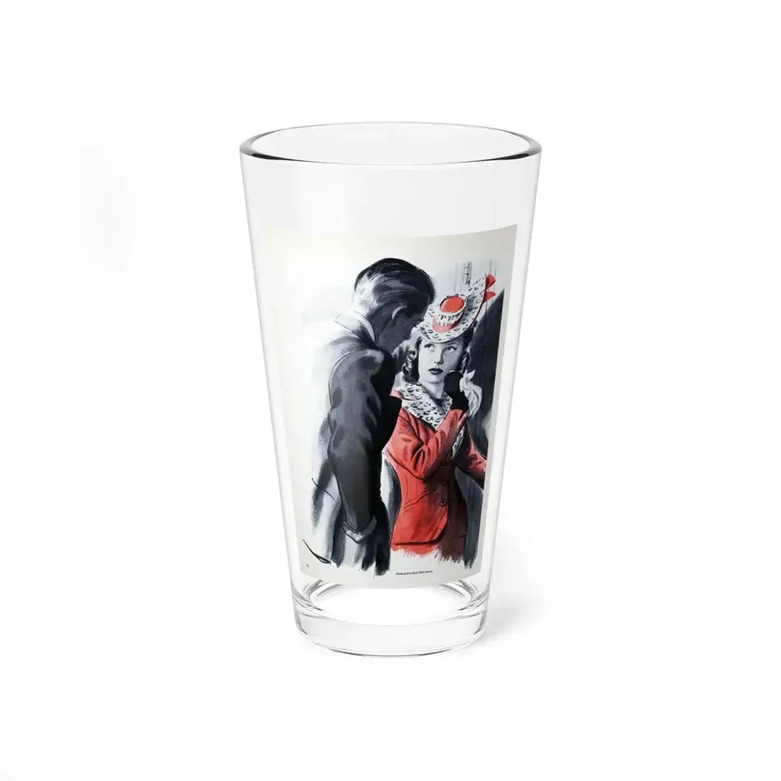 The Bush in the Moonlight, Good Housekeeping, December 1943 (Magazine Illustration) Pint Glass 16oz 16oz - Go Mug Yourself