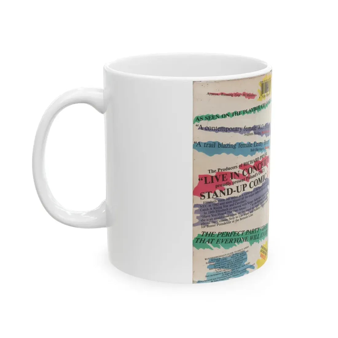 THE BUSINESS WOMANS GUIDE TO DIRTY JOKES (VHS COVER) - White Coffee Mug - Go Mug Yourself