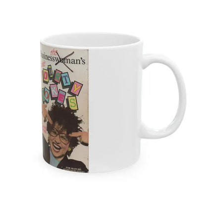 THE BUSINESS WOMANS GUIDE TO DIRTY JOKES (VHS COVER) - White Coffee Mug - Go Mug Yourself