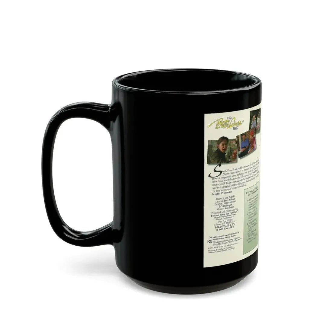 THE BUTTER CREAM GANG (VHS COVER) - Black Coffee Mug - Go Mug Yourself