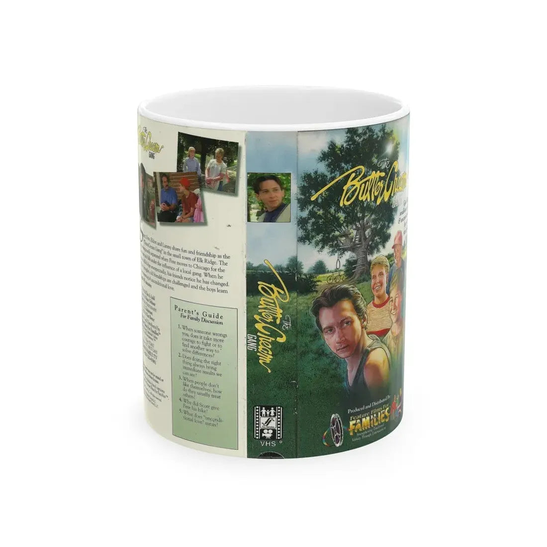 THE BUTTER CREAM GANG (VHS COVER) - White Coffee Mug 11oz - Go Mug Yourself