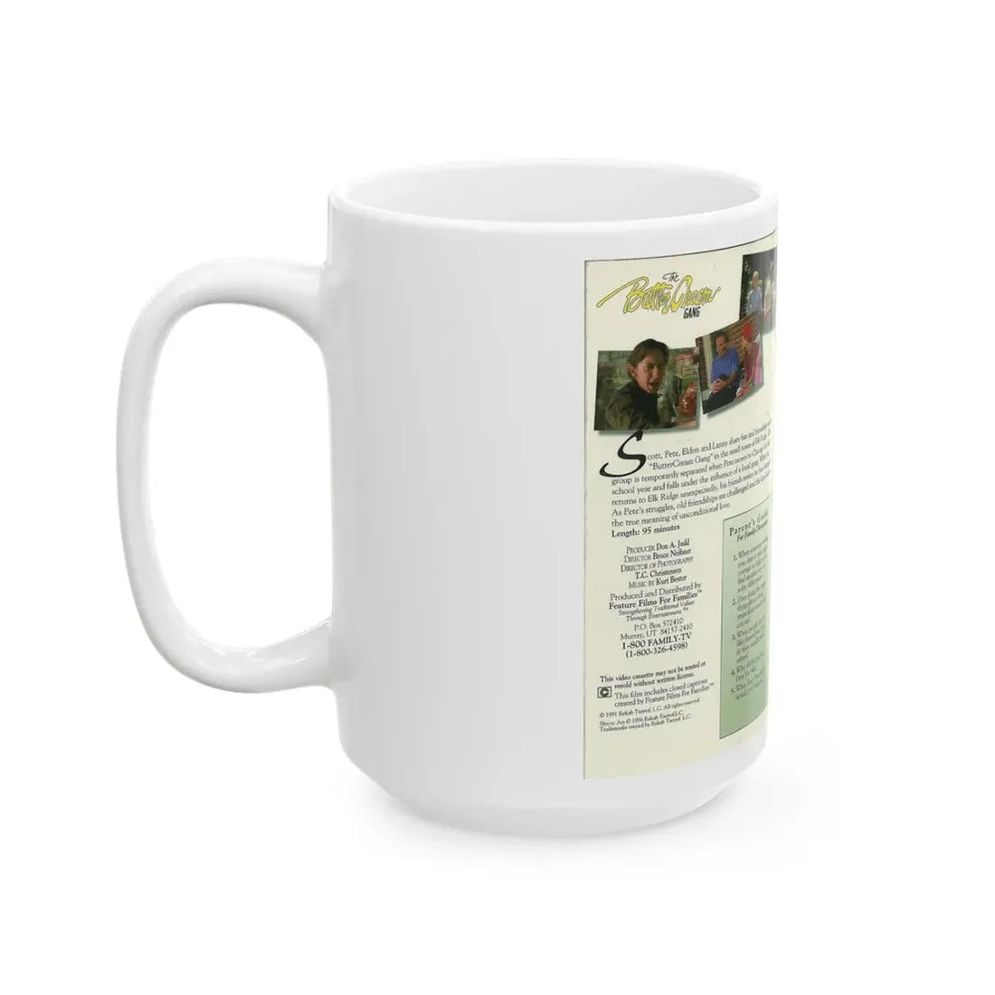 THE BUTTER CREAM GANG (VHS COVER) - White Coffee Mug - Go Mug Yourself
