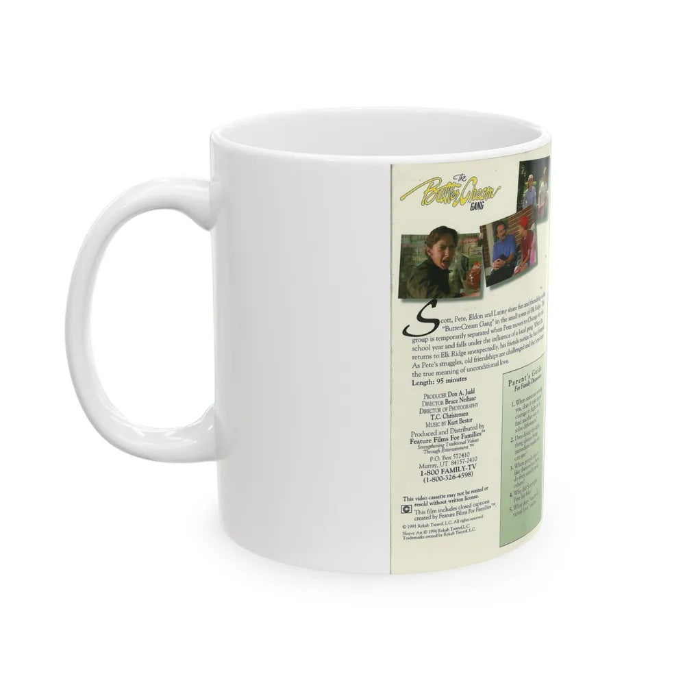 THE BUTTER CREAM GANG (VHS COVER) - White Coffee Mug-Go Mug Yourself