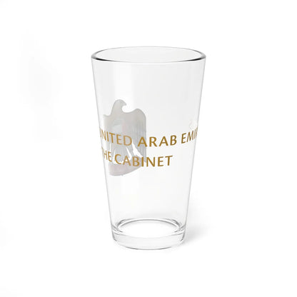 The Cabinet of the UAE logo (United Arab Emirates) (Coat of Arms) Pint Glass 16oz 16oz - Go Mug Yourself