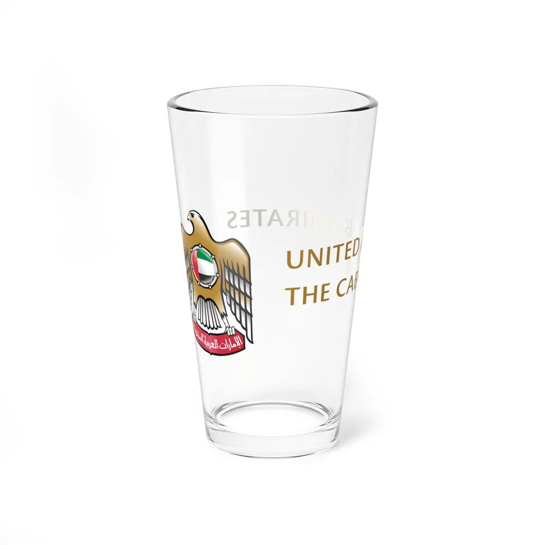 The Cabinet of the UAE logo (United Arab Emirates) (Coat of Arms) Pint Glass 16oz - Go Mug Yourself