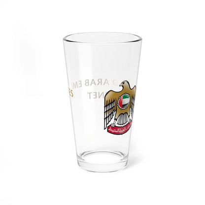 The Cabinet of the UAE logo (United Arab Emirates) (Coat of Arms) Pint Glass 16oz - Go Mug Yourself