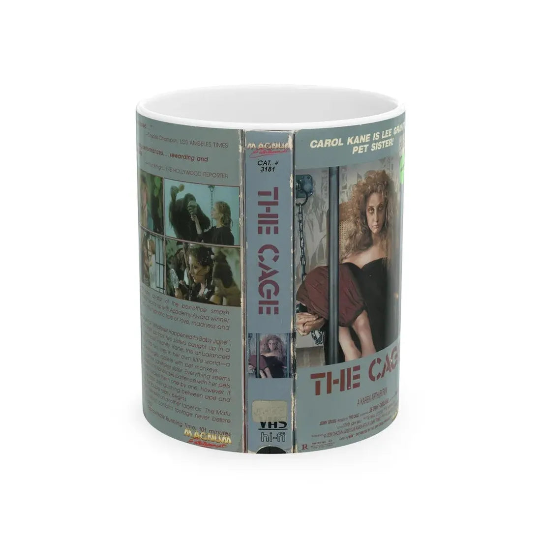 THE CAGE (VHS COVER) - White Coffee Mug 11oz - Go Mug Yourself