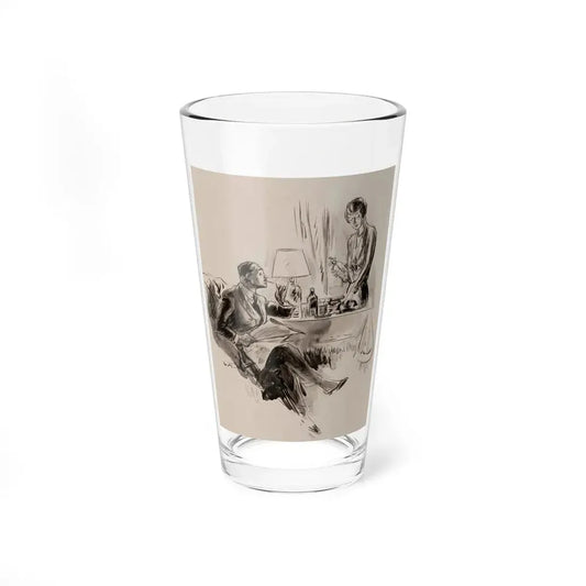 The Call, Harper's Bazar magazine interior illustration, circa 1930 (Magazine Illustration) Pint Glass 16oz 16oz - Go Mug Yourself