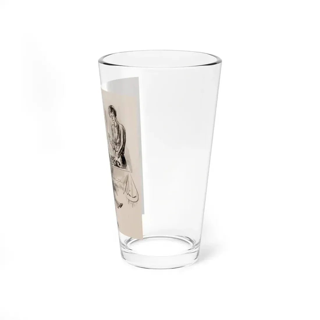 The Call, Harper's Bazar magazine interior illustration, circa 1930 (Magazine Illustration) Pint Glass 16oz - Go Mug Yourself