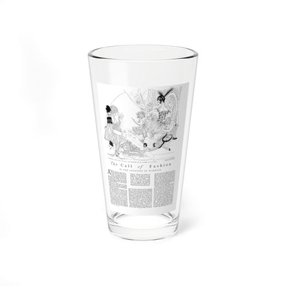 The Call of Fashion, Harper's Bazaar, January 1915 (Magazine Illustration) Pint Glass 16oz-16oz-Go Mug Yourself