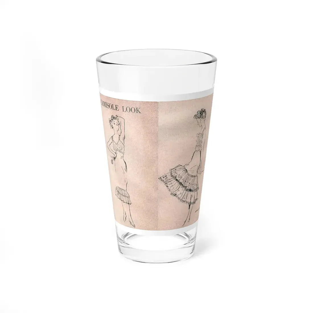 The Camisole Look (Magazine Illustration) Pint Glass 16oz 16oz - Go Mug Yourself