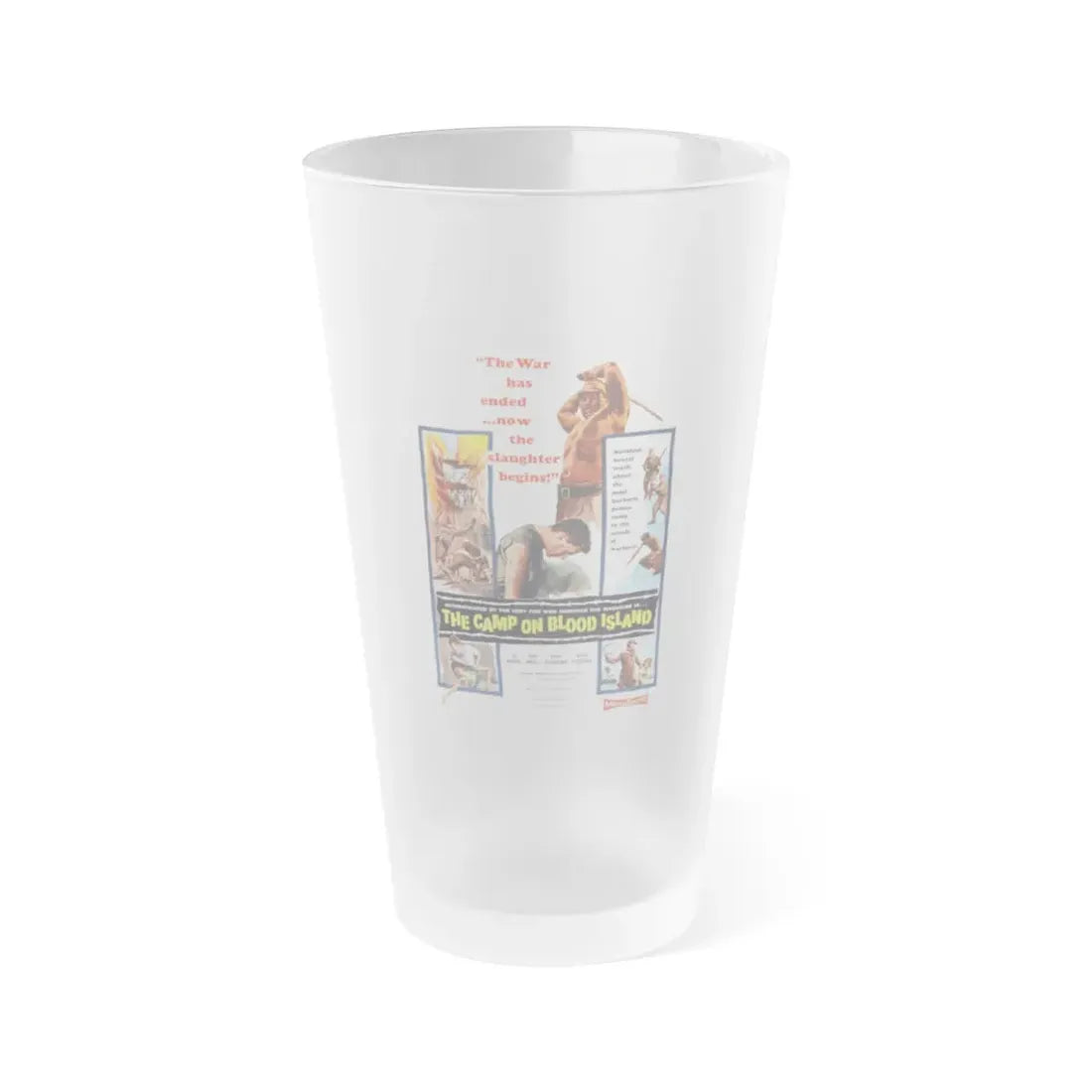 THE CAMP ON BLOOD ISLAND 1958 Movie Poster - Frosted Pint Glass 16oz Default Title - Go Mug Yourself