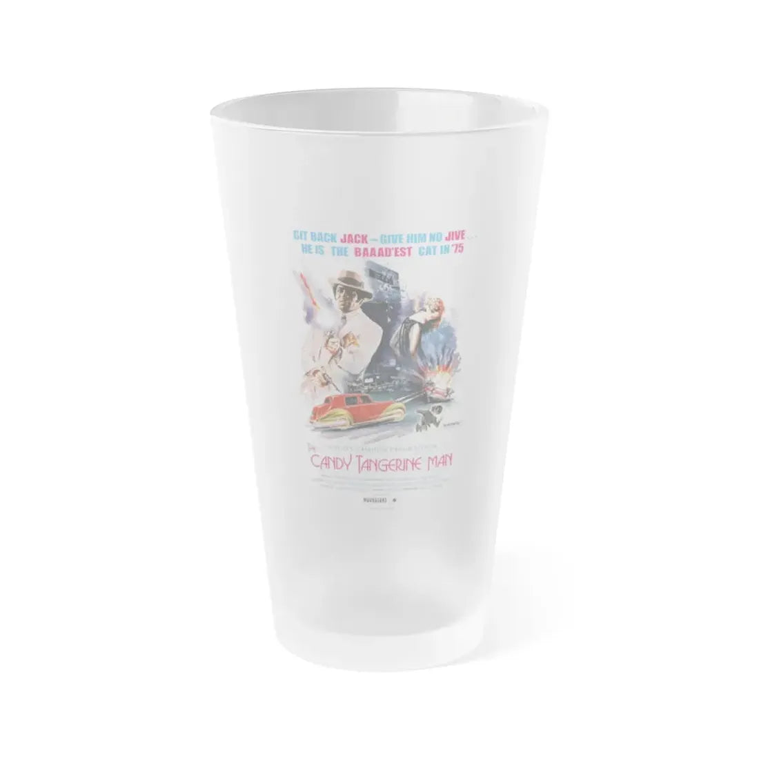 THE CANDY TANGERINE MAN 1975 Movie Poster - Frosted Pint Glass 16oz Default Title - Go Mug Yourself