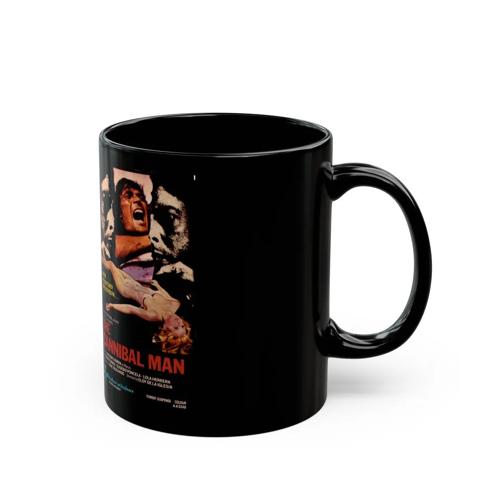 THE CANNIBAL MAN (VHS COVER) - Black Coffee Mug-Go Mug Yourself