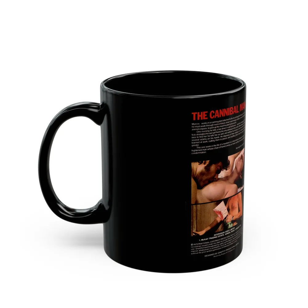 THE CANNIBAL MAN (VHS COVER) - Black Coffee Mug-Go Mug Yourself