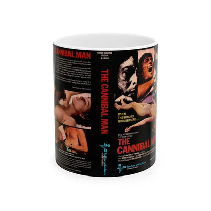 THE CANNIBAL MAN (VHS COVER) - White Coffee Mug 11oz - Go Mug Yourself