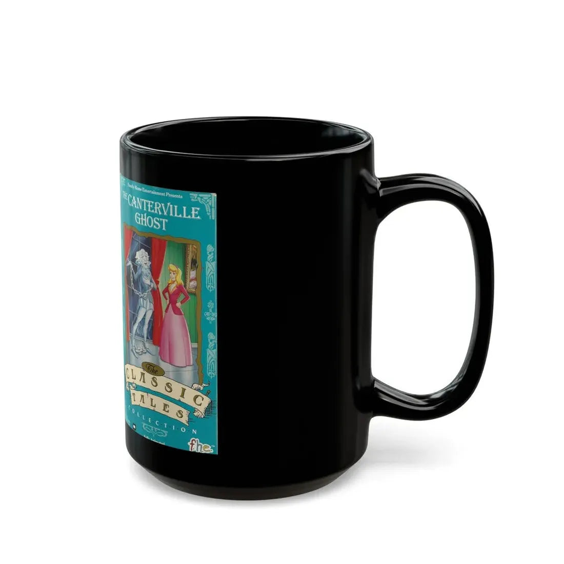 THE CANTERVILLE GHOST FHE THE CLASSIC TALES COLLECTION (VHS COVER) - Black Coffee Mug - Go Mug Yourself