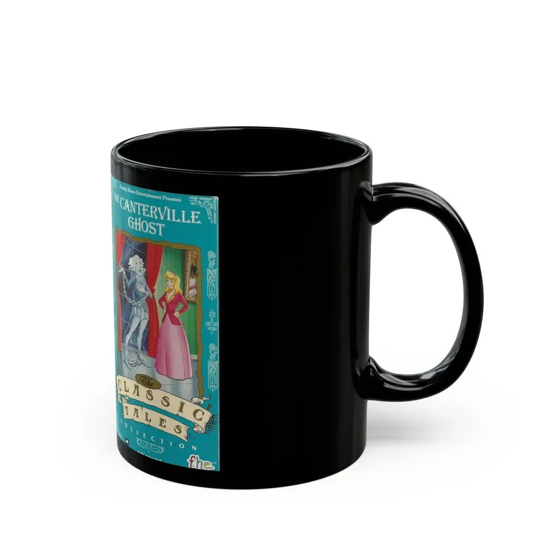 THE CANTERVILLE GHOST FHE THE CLASSIC TALES COLLECTION (VHS COVER) - Black Coffee Mug - Go Mug Yourself