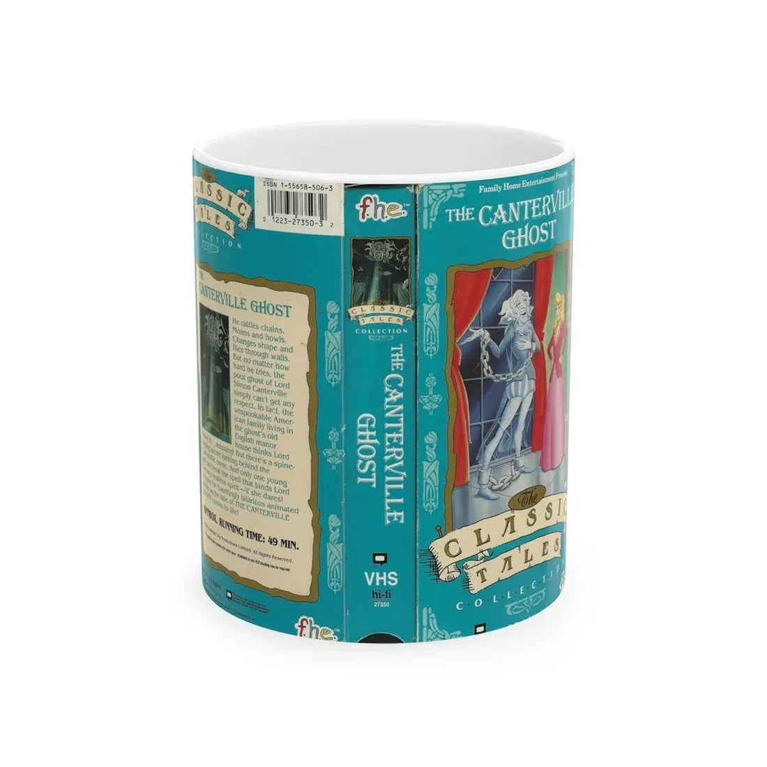 THE CANTERVILLE GHOST FHE THE CLASSIC TALES COLLECTION (VHS COVER) - White Coffee Mug 11oz - Go Mug Yourself