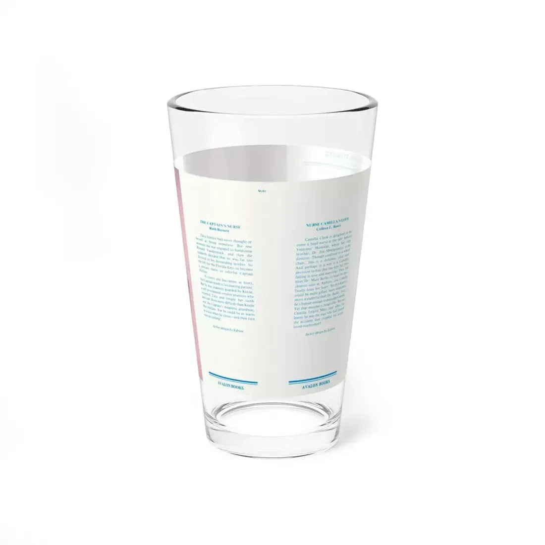 The Captain's Nurse by Ruth Burnett, Dustjacket (Avalon Books, 1980) - Pint Glass 16oz - Go Mug Yourself