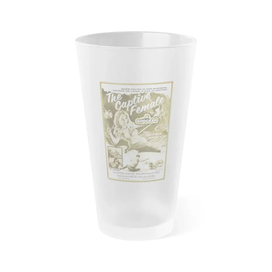 THE CAPTIVE FEMALE 1973 Movie Poster - Frosted Pint Glass 16oz Default Title - Go Mug Yourself