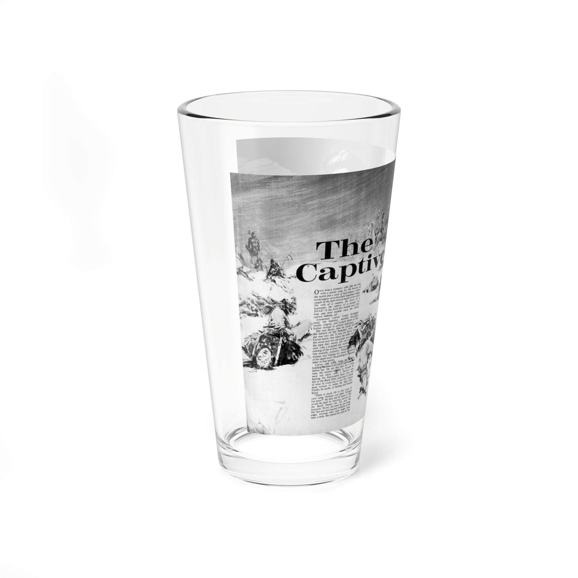 The Captive (Magazine Illustration) Pint Glass 16oz-Go Mug Yourself