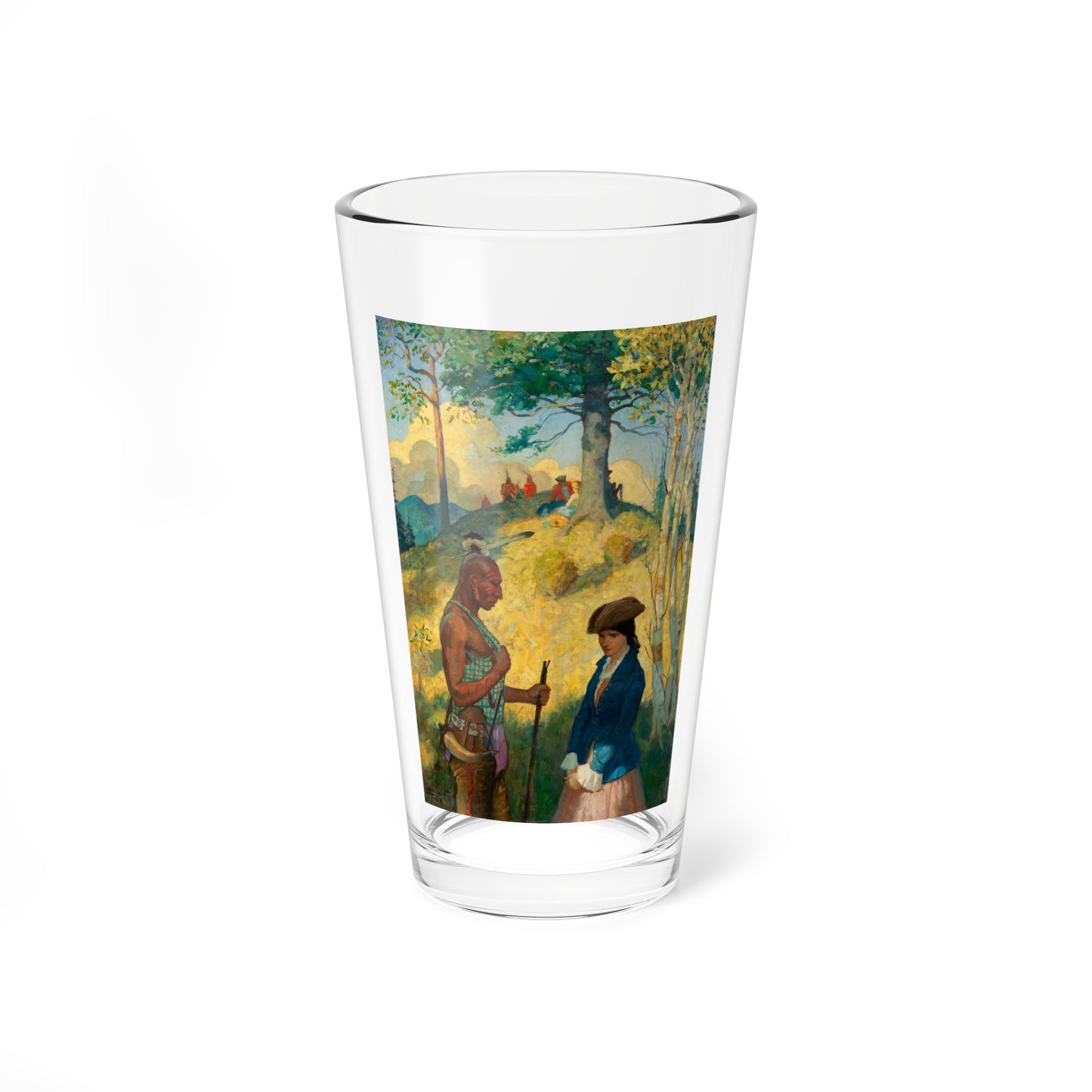 The Captives, Last of the Mohicans book illustration, c. 1928 (Magazine Illustration) Pint Glass 16oz-16oz-Go Mug Yourself