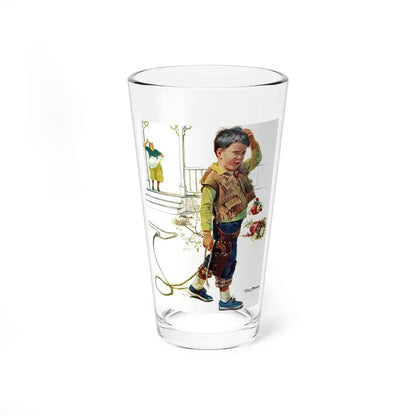 The Capture Of Kevin Cooley by John Reese, The Saturday Evening Post, 1960 (Magazine Illustration) Pint Glass 16oz 16oz - Go Mug Yourself