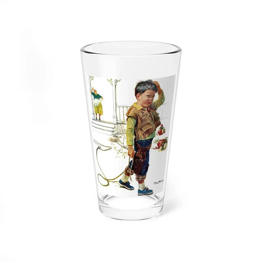 The Capture Of Kevin Cooley by John Reese, The Saturday Evening Post, 1960 (Magazine Illustration) Pint Glass 16oz 16oz - Go Mug Yourself