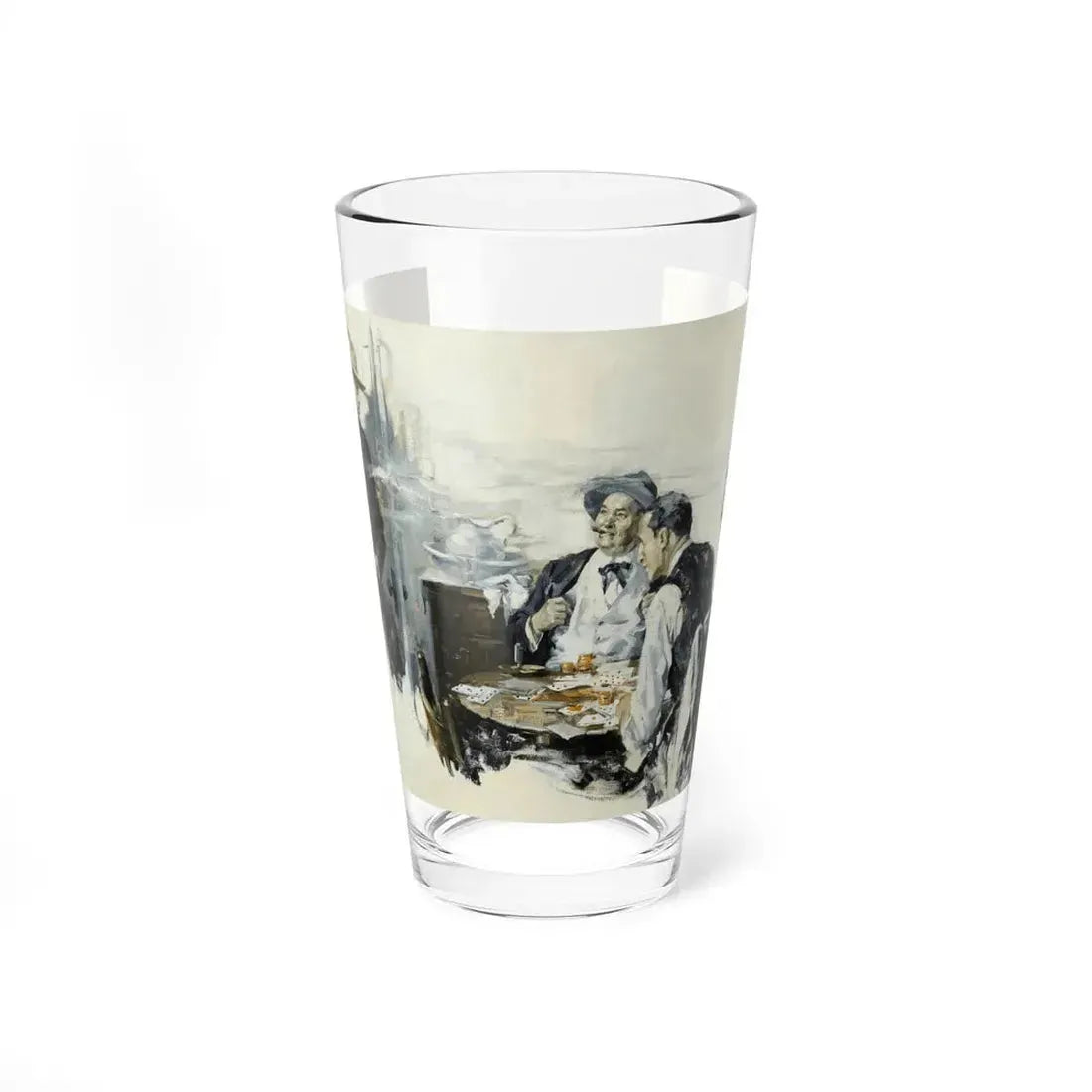 The Card Game, 1924 (Magazine Illustration) Pint Glass 16oz 16oz - Go Mug Yourself