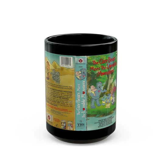 THE CARE BEARS MEET THE LOVABLE MONSTERS (VHS COVER) - Black Coffee Mug 15oz - Go Mug Yourself