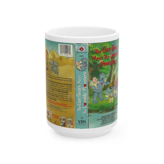 THE CARE BEARS MEET THE LOVABLE MONSTERS (VHS COVER) - White Coffee Mug 15oz - Go Mug Yourself