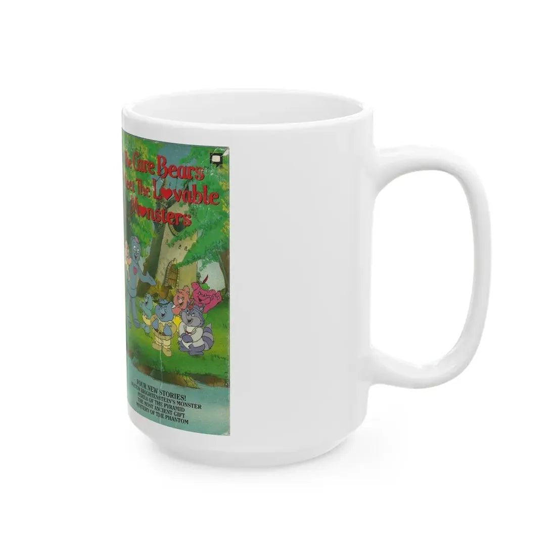 THE CARE BEARS MEET THE LOVABLE MONSTERS (VHS COVER) - White Coffee Mug - Go Mug Yourself