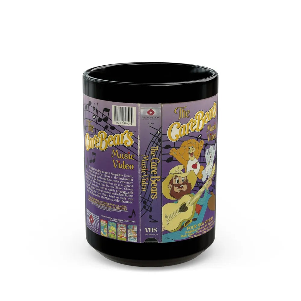 THE CARE BEARS MUSIC VIDEO (VHS COVER) - Black Coffee Mug-15oz-Go Mug Yourself