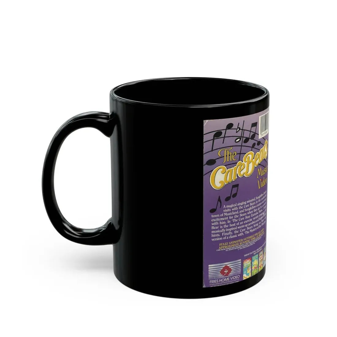 THE CARE BEARS MUSIC VIDEO (VHS COVER) - Black Coffee Mug - Go Mug Yourself