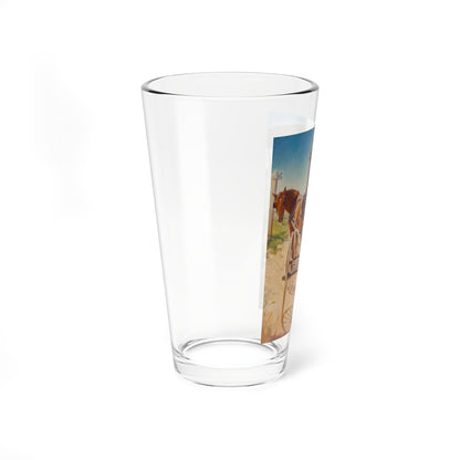 The Carriage Ride (Magazine Illustration) Pint Glass 16oz-Go Mug Yourself